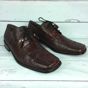 STACY ADAMS genuine snakeskin dress shoes